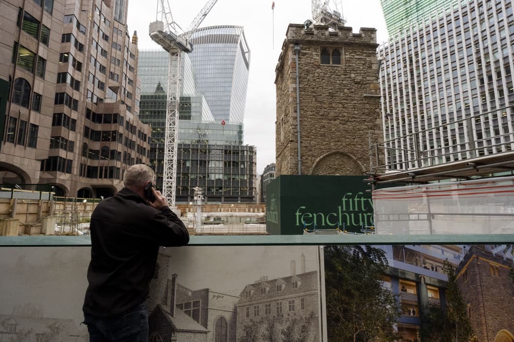 700-Year-Old Church Tower Suspended 45 Feet Above Ground in London Construction Marvel
