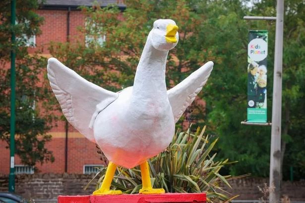 Geese, Flags, and Vandalism: Nottingham's Iconic Goose Mascot Gets a Makeover